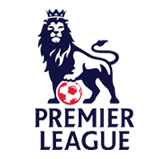 premier league logo, lion standing on a football